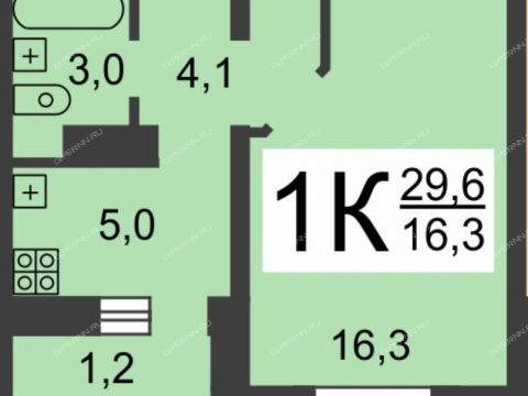 1-komnatnaya-ul-narodnaya-d-37a фото