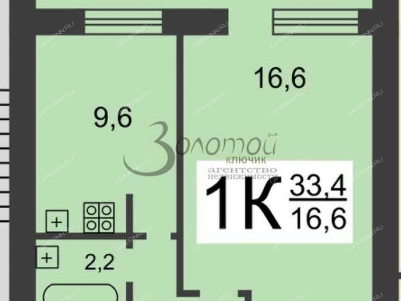 однокомнатная квартира на Почаинской улице дом 22