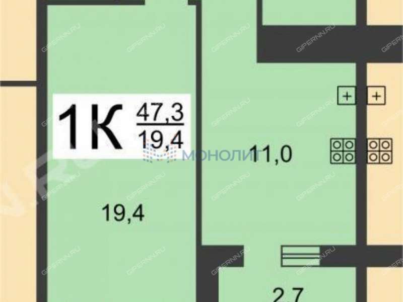 однокомнатная квартира на улице Тимирязева дом 41