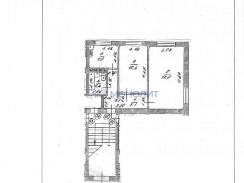 двухкомнатная квартира на улице 40 лет Победы дом 8 село Малая Пица