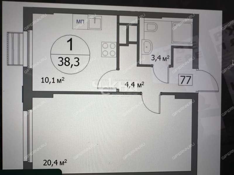 однокомнатная квартира в новостройке на улице Сергея Акимова