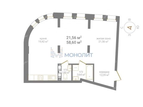2-komnatnaya-ul-dalnyaya-d-10 фото