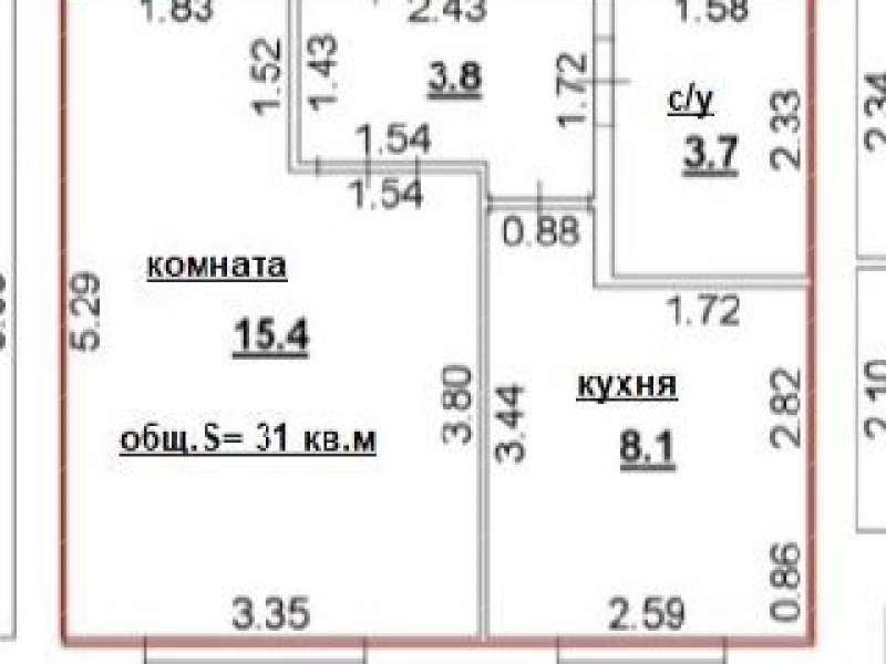 однокомнатная квартира на улице Герцена дом 6, к3 город Кстово