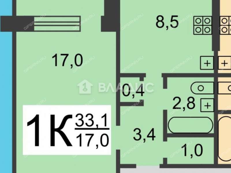 однокомнатная квартира на улице Советской Армии дом 10А