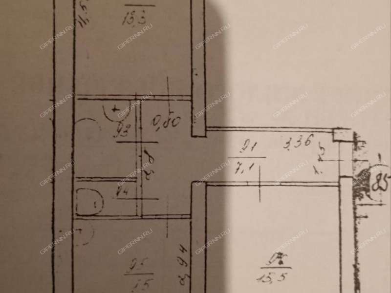 двухкомнатная квартира на улице Мелиораторов дом 19 город Городец
