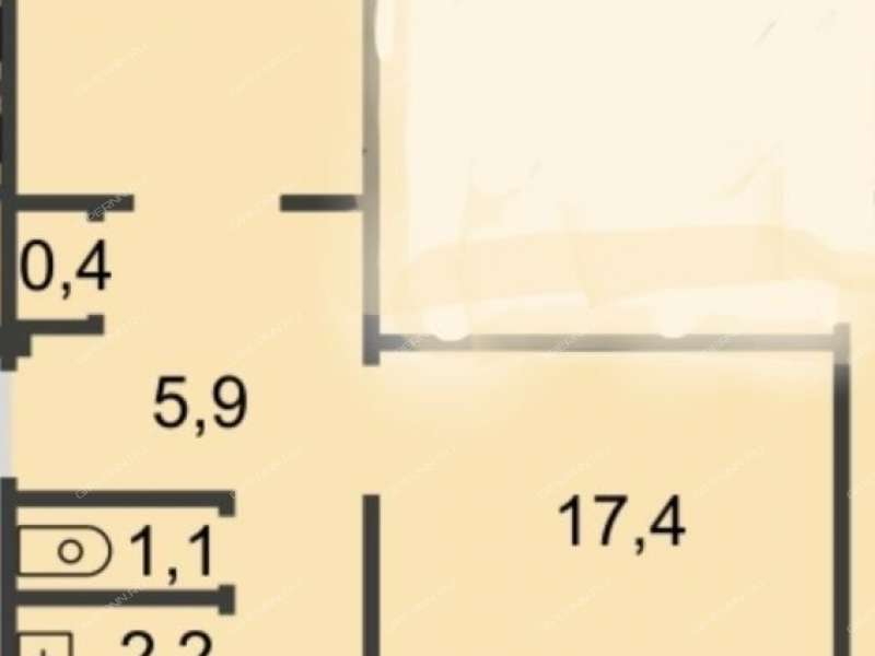 двухкомнатная квартира на улице Дьяконова дом 18