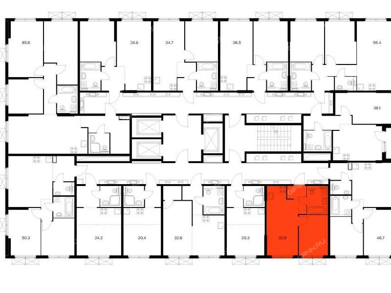 однокомнатная квартира на улице Небесная дом 1 деревня Утечино