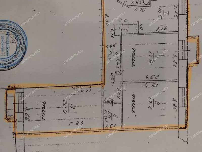 трёхкомнатная квартира на проспекте Кирова дом 6