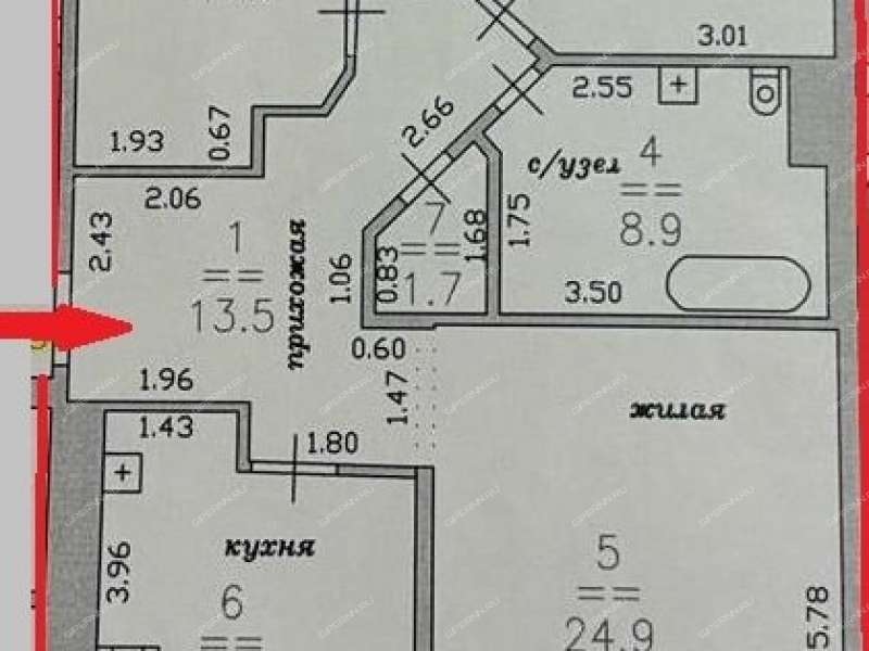 трёхкомнатная квартира на Славянской улице дом 21
