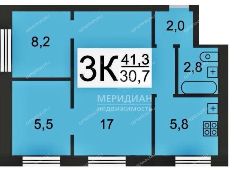 трёхкомнатная квартира на Путейской улице дом 15
