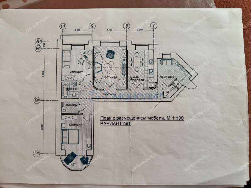 трёхкомнатная квартира на улице Максима Горького дом 218/22