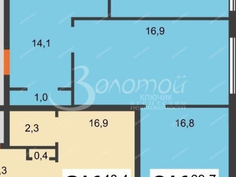 трёхкомнатная квартира на улице Политбойцов дом 18Б