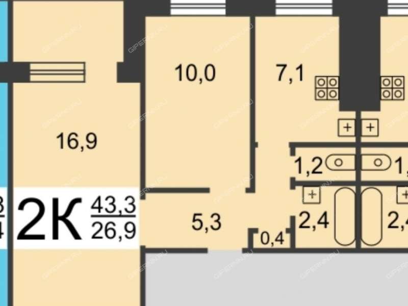 двухкомнатная квартира на Львовской улице дом 13