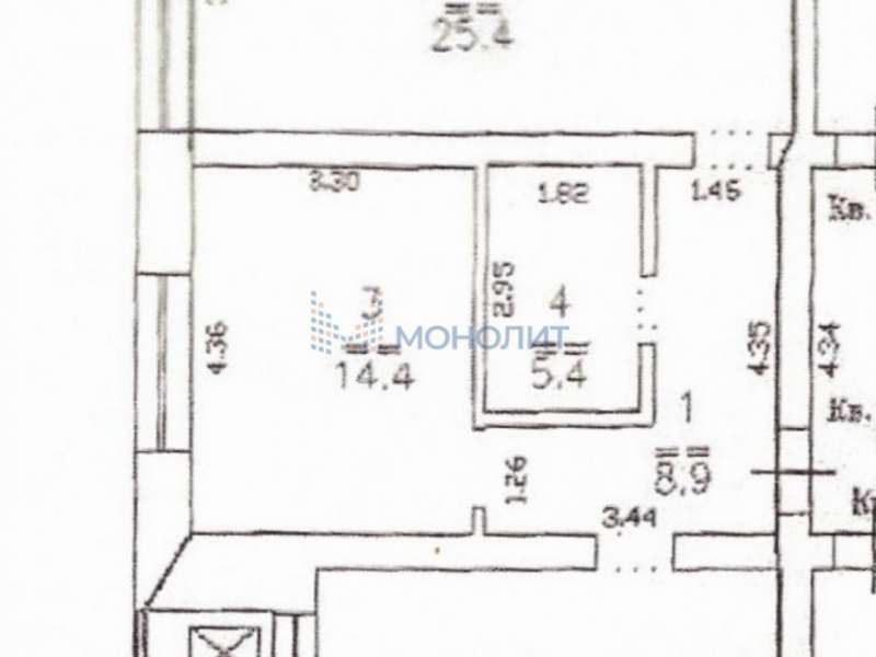 двухкомнатная квартира на улице Бориса Панина дом 7 к3