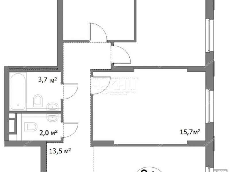 трёхкомнатная квартира на улице Сергея Акимова дом 50